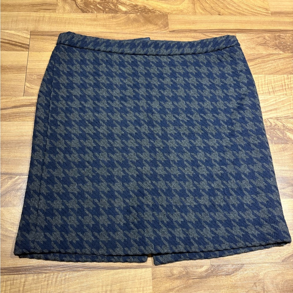 Tommy Hilfiger Wool Blend Lined Houndstooth Skirt Size 12